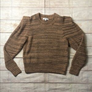 Space Dye Paros Ruffle Sleeve Alpaca Crew (Space Dye Autumn) 💙